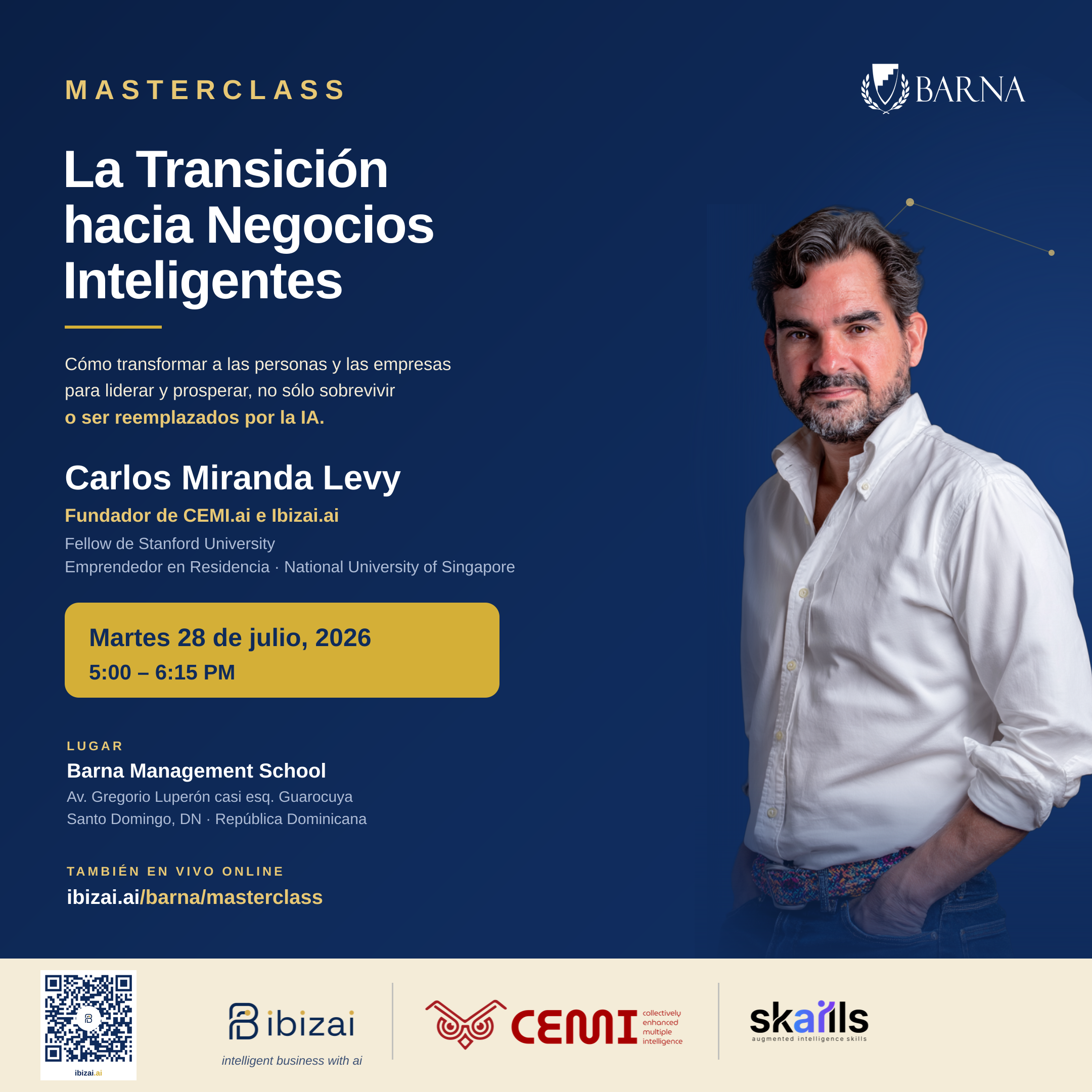 Flyer cuadrado — Masterclass (social / Luma)