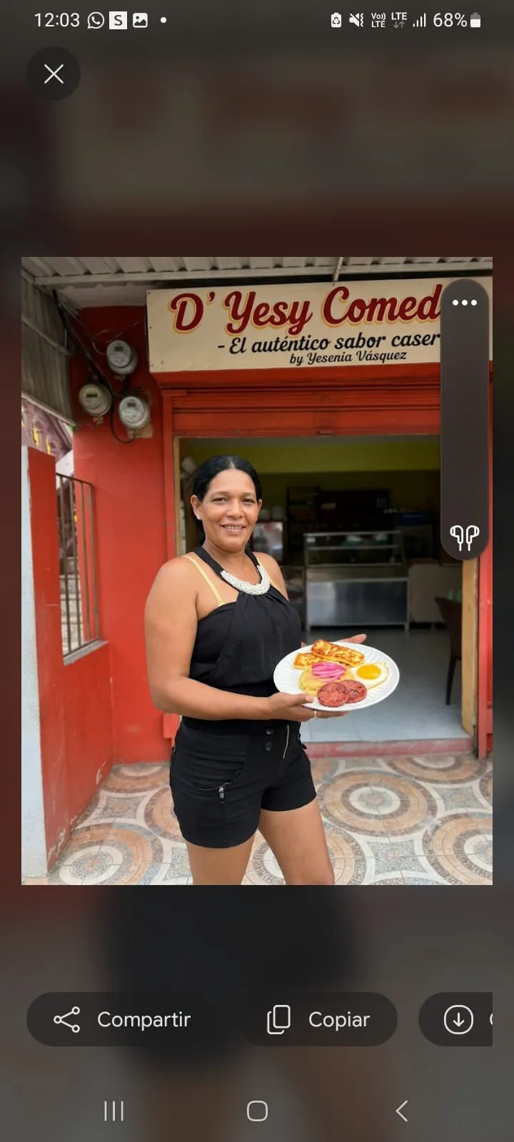 d'Yesy Comedor y Más — Publicación para redes, creado por una participante del taller con IA