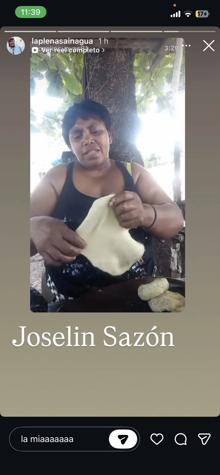 Joselin Sazón — Publicación para redes, creado por una participante del taller con IA